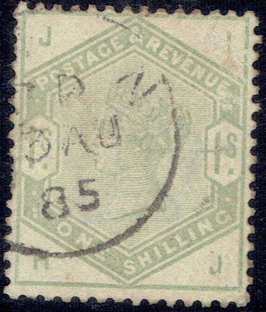 1883 Great Britain 1 shilling used single CG196 CV 7450 RARE ITEM