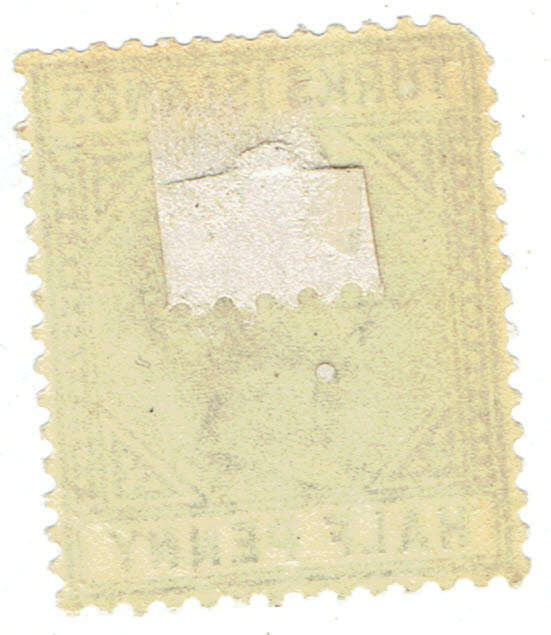 1893 Turks Island 1/2d in dull green MLH single