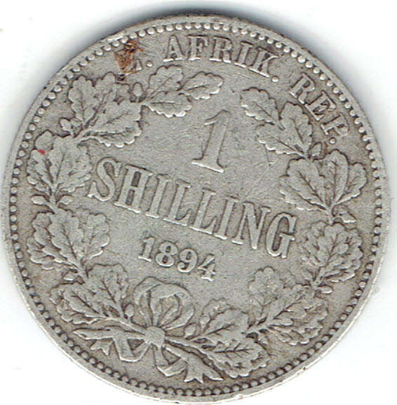 1994 Z A R 92% s ilver 1 shilling in VF grade