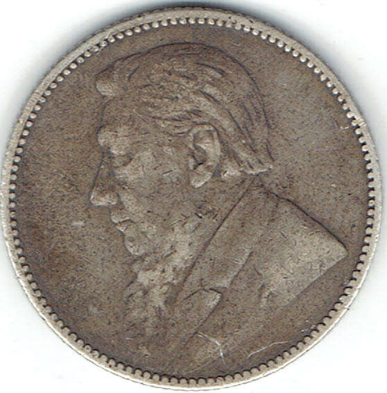 1896 Z A R 92% silver 1 shillinh in VF grade