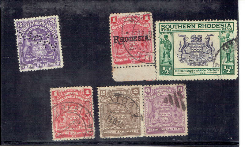 1898 RHODESIA  early stamps as per scan