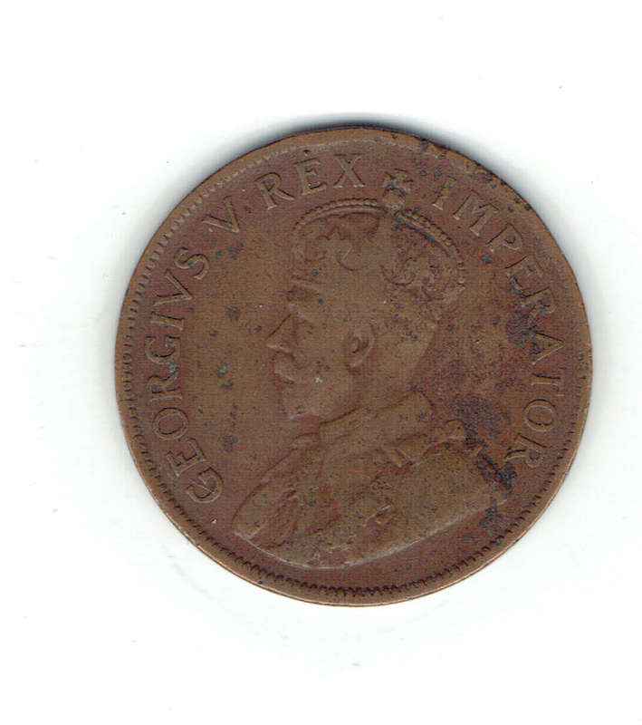 1924 UNION OF S A 1 Prnny in VF grade