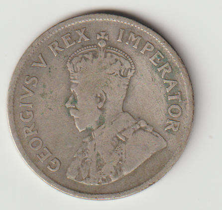1925 UNION of S A Halfcrown 80% silver in F grade RARE DATE