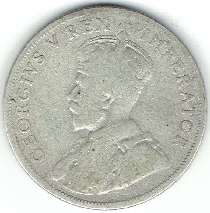 1925 UNION of S A 2s 80% silver in G grade CV R1000