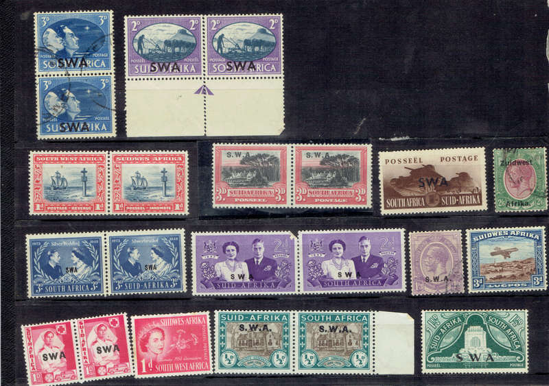 1927-54 S W A MNH pairs see scan