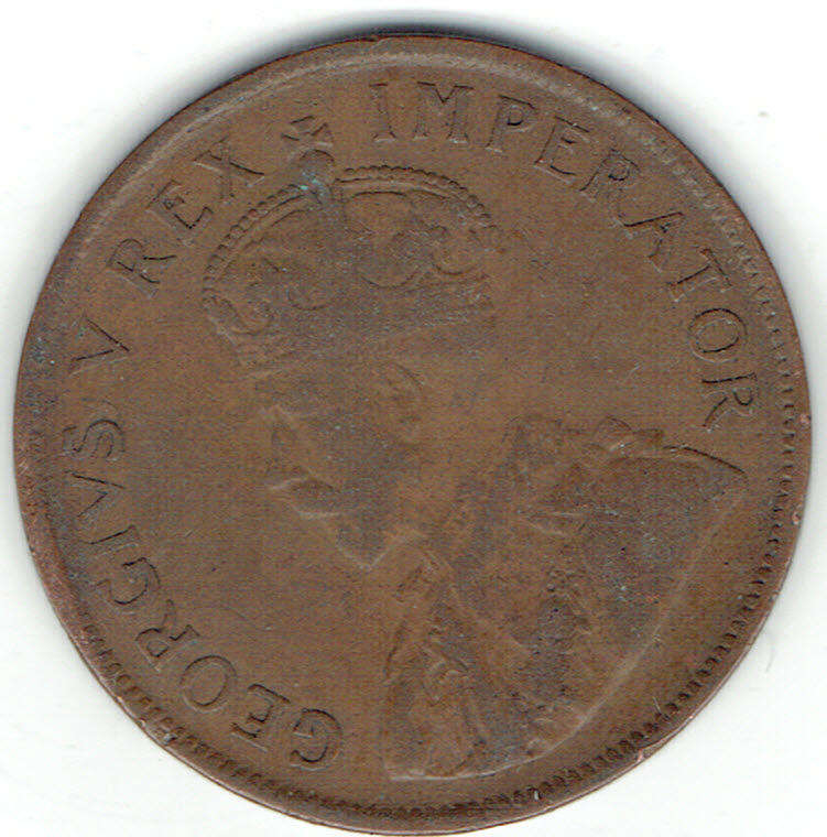 1926 UNION of S A  1 Penny in VF grade