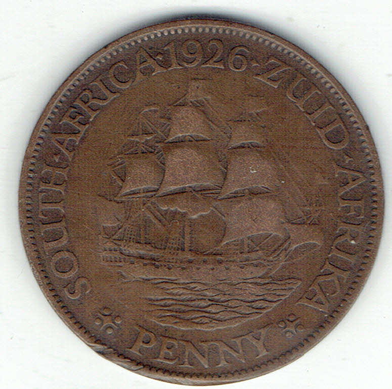 1926 UNION of S A 1d in VF grade RARE DATE