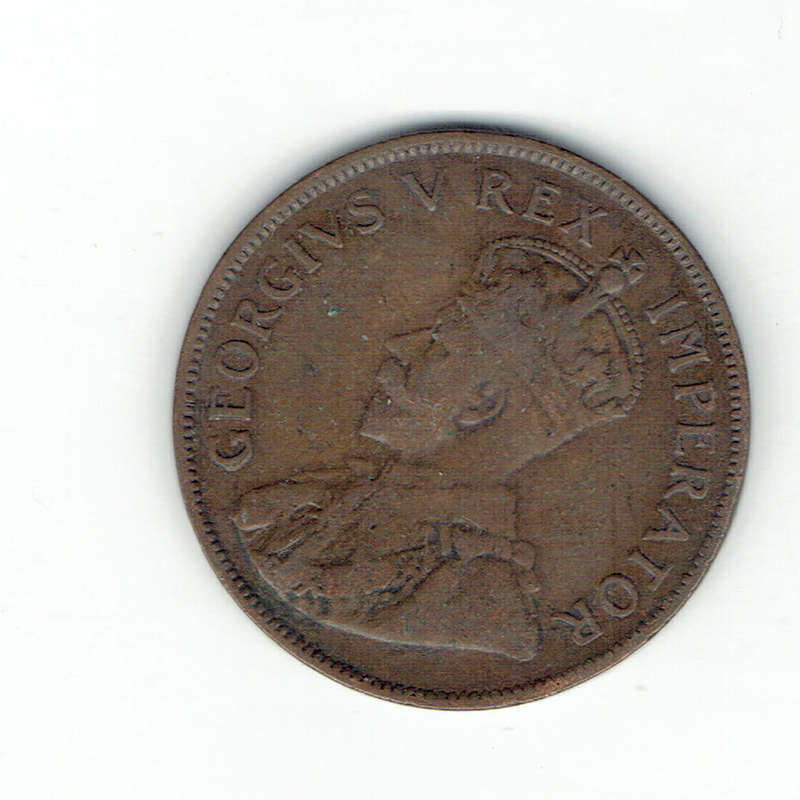 1927 UNION of S A 1 Penny in VF grade