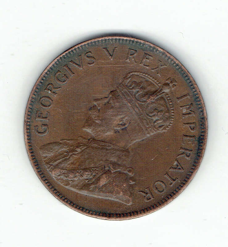 1934 Union Of S A 1 Penny in EF grade Nice coin