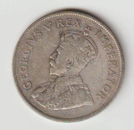 1935 UNION of S A Half crown 80% silver in VF grade