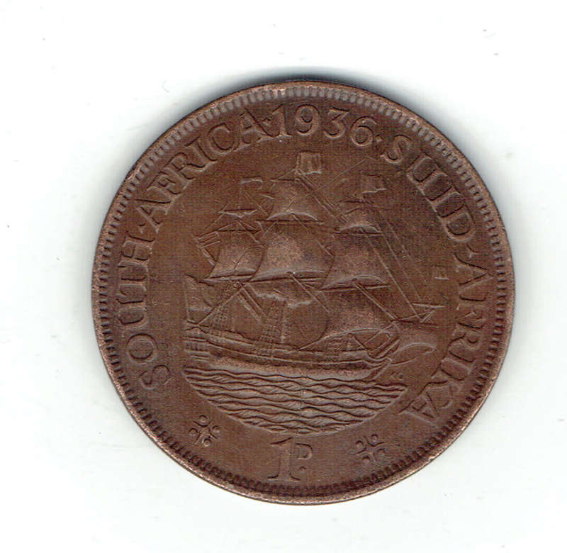1936 UNION of S A 1 Penny in EF grade RARE in high grades