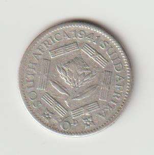 1941 UNION OF S A 80% SILVER IN VF GRADE