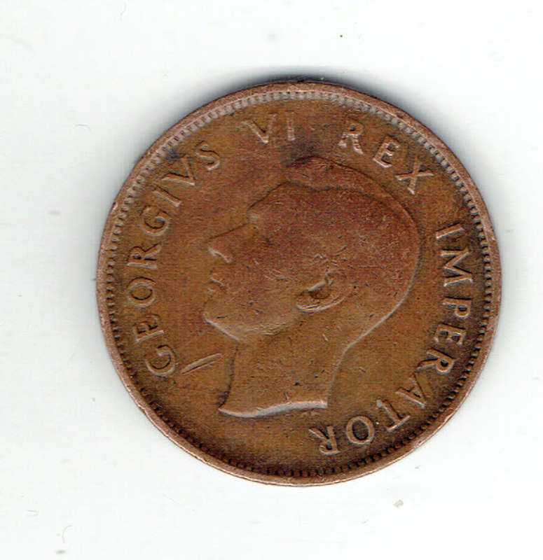 1942 UNION of S A half Penny in VF grade