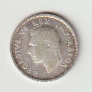 1945 UNION OF S A 80% SILVER in VF GRDE