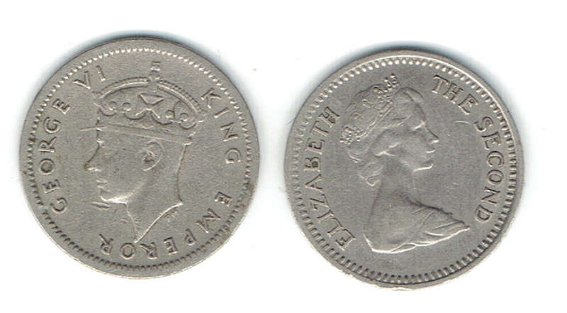 1947 and 1968 SOUTHERN RHODESIA 2 silver 3d's in VF grade