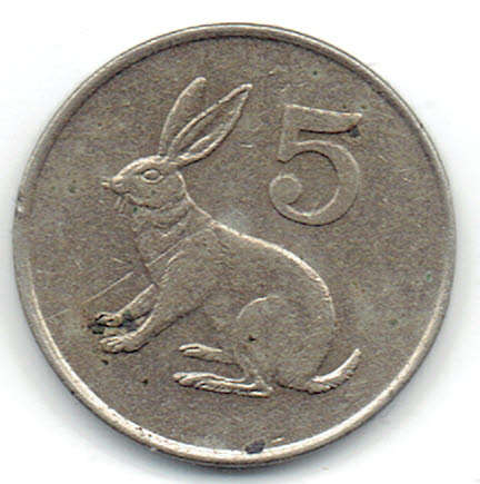 1988 ZIMBABWE 5c in ef grade