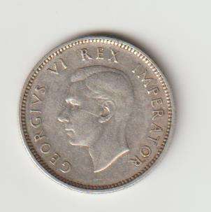 1947 UNION OF S A 80% SILVER in VF+ grade