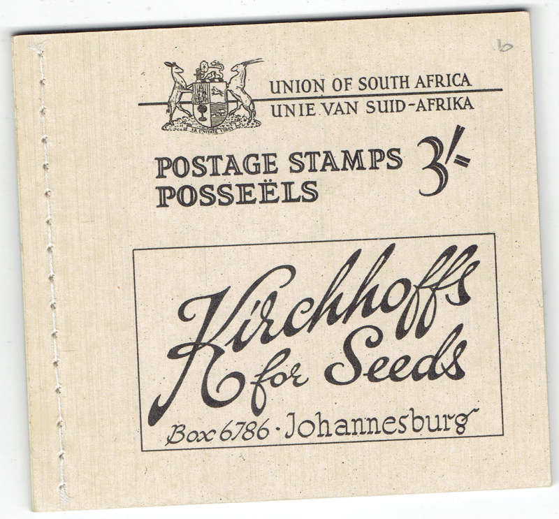 1948 Union of S A complete booklet no 20
