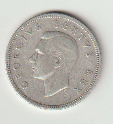 1949 UNION of S A 2 shillings in 80% silver in VF grade
