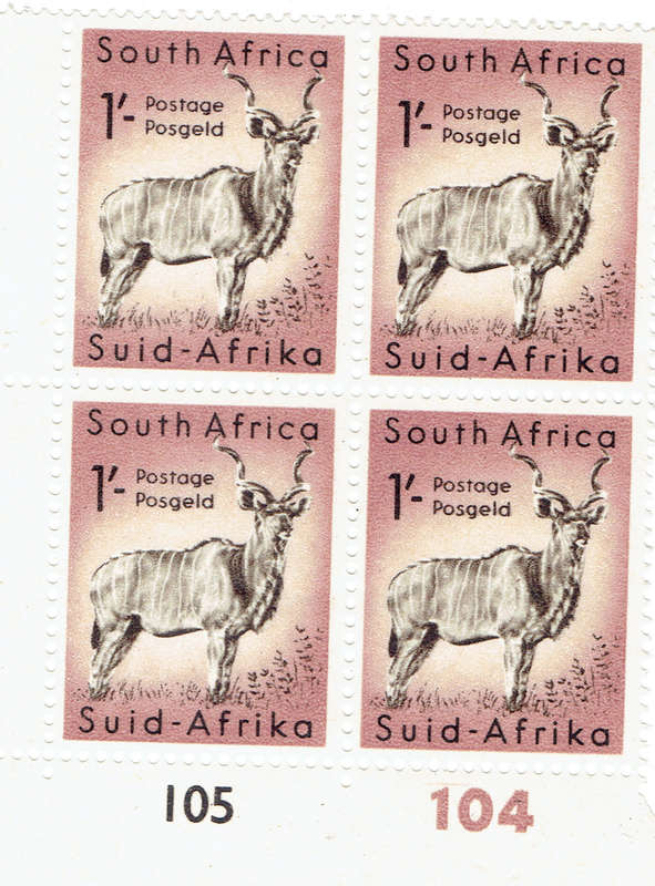 1954,1966,1971 UNION and R S A 1s,2.5cand 20c control blocksx 4 each CC159,229,321 CV R725