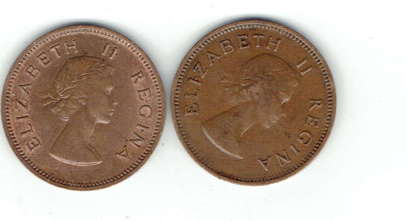 1955 UNION of S A 2 Haif Penies in UNC grade