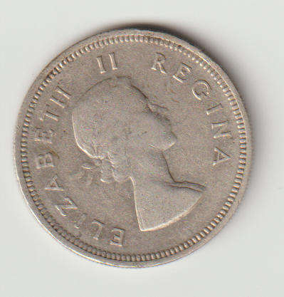 1959 UNION OF S A 2 SHILLINGS IN VF+ GRADE