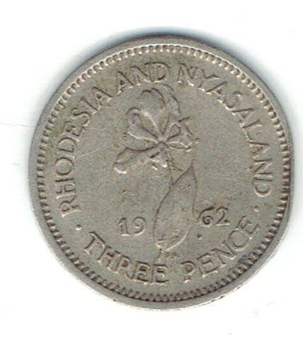 1962  RHODESIA and NYASSALAND 3d in VF+ grade