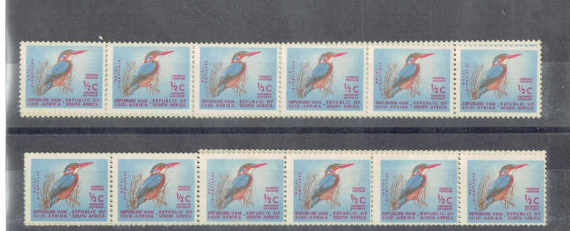 1963 R S A 1/2c coil strips of 22 MNH x 2 folded MNH CC 197b CV R440