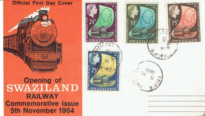1964 SWAZILAND Opening of Swazi Railways  FDC