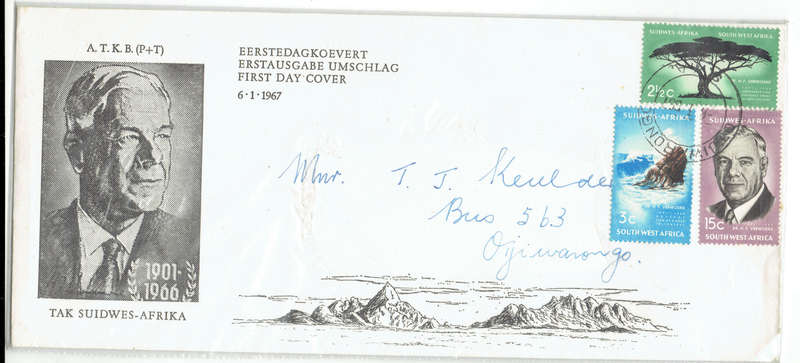 0967 S W A Dr H F Verwoerd FDC