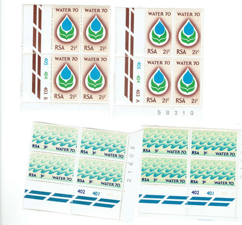 1970 R S A Water 70 Campaighn 2 1/2c A  B cb,3c 2 A CB CV R48