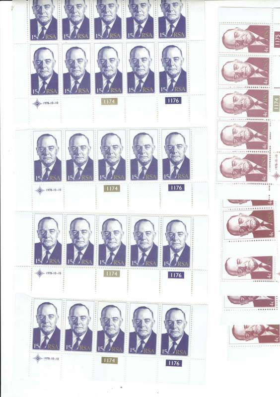 1976-78 R S A  CONTRI0L BLOCKS AS PER SCANS ALL MNH MULTABLE ITEMS PER SCAN