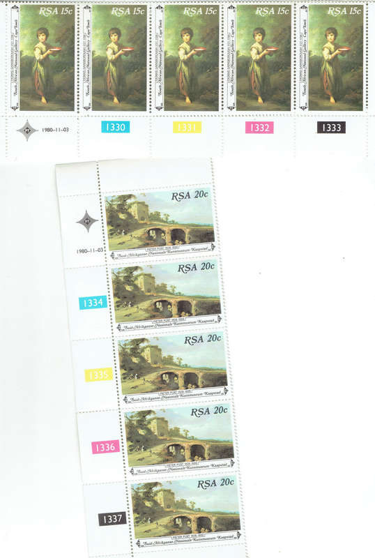 1979-83 R S A  Control Blocks all in MNH see SCANS  MULTABLE ITEMS PER SCAN