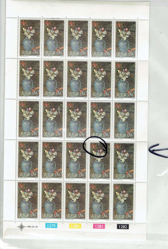 1977 -1981R S A and S W A Full sheets of sets x 1-10 sheets see scans
