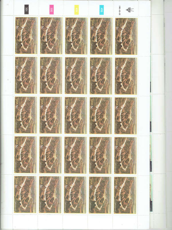 1977 -1981R S A and S W A Full sheets of sets x 1-10 sheets see scans