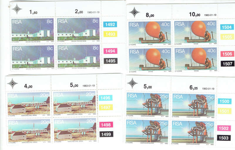 1979-83 R S A  Control Blocks all in MNH see SCANS  MULTABLE ITEMS PER SCAN