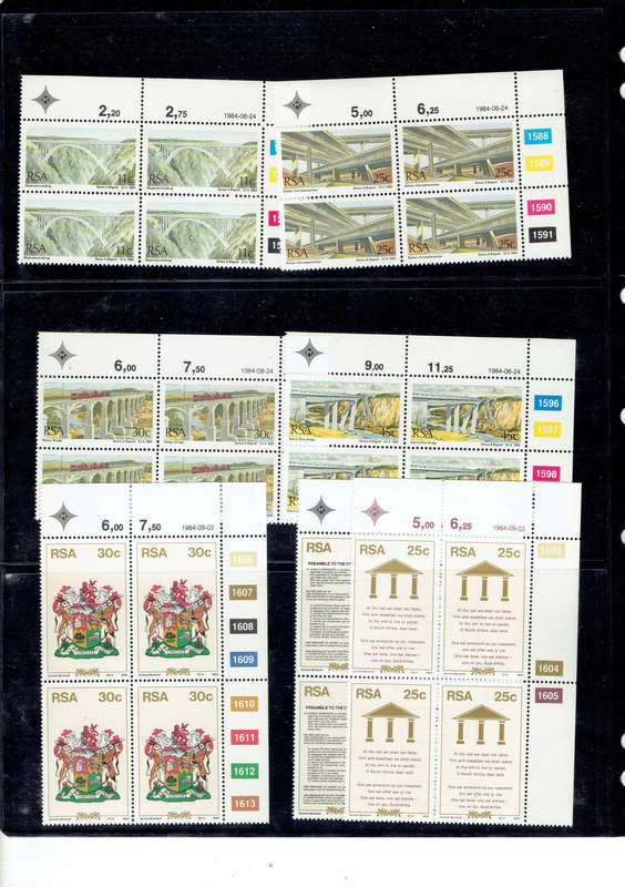 1982 4th def iss to  1985 Paintings Oerder all in 4 ring album with 4 empty pages Album included