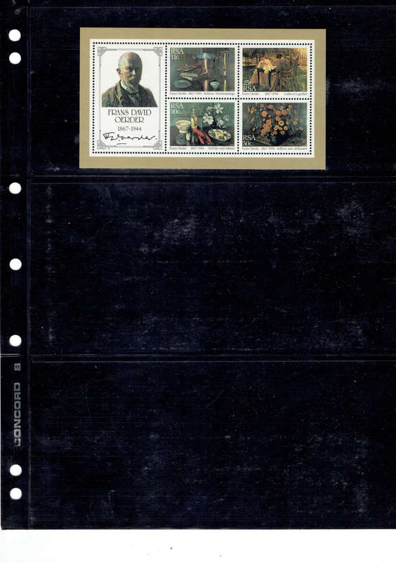 1982 4th def iss to  1985 Paintings Oerder all in 4 ring album with 4 empty pages Album included