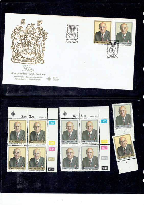 1982 4th def iss to  1985 Paintings Oerder all in 4 ring album with 4 empty pages Album included