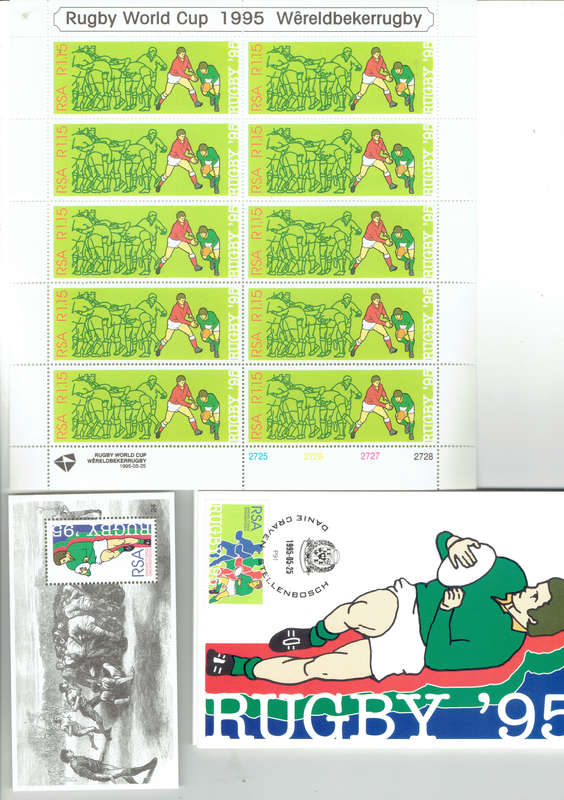 1995 RUGBY WORLDCUP R S A Celbrate a Sporting milestone  see scans