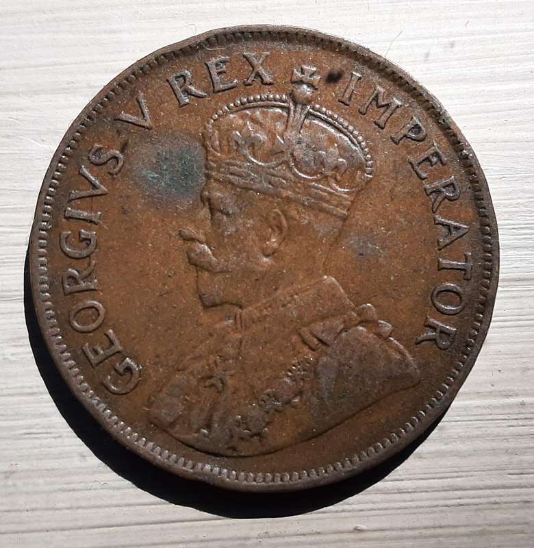 1929 UNION of S A 1 penny bronze in EF+ grade VERY scarce in high grades