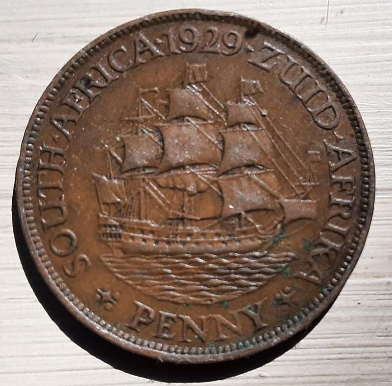 1929 UNION of S A 1 penny bronze in EF+ grade VERY scarce in high grades