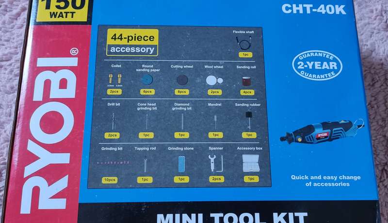 Ryobi Mini Tool Kit with 42 Piece Accessory 150W CHT-40K