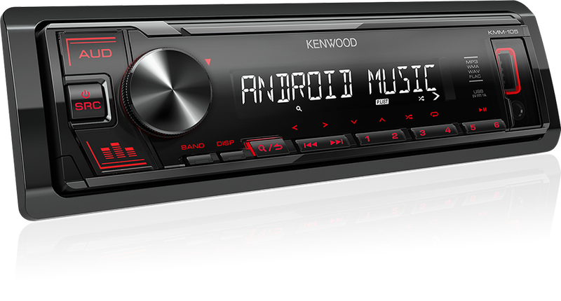 Kenwood KMM-105 USB/AUX Single Din Media Player