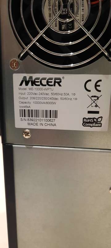 MECER 10KVA ME-10000-WPTU 10000VA/8000W Tower Type Online UPS Winner Pro 10K