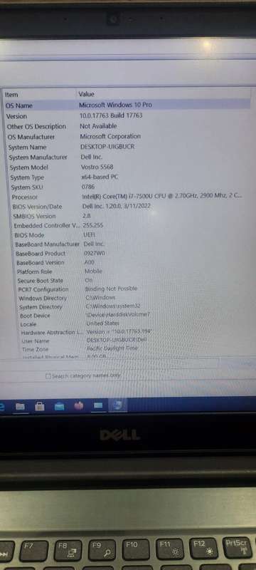 Dell Vostro 5568 i7 7th gen