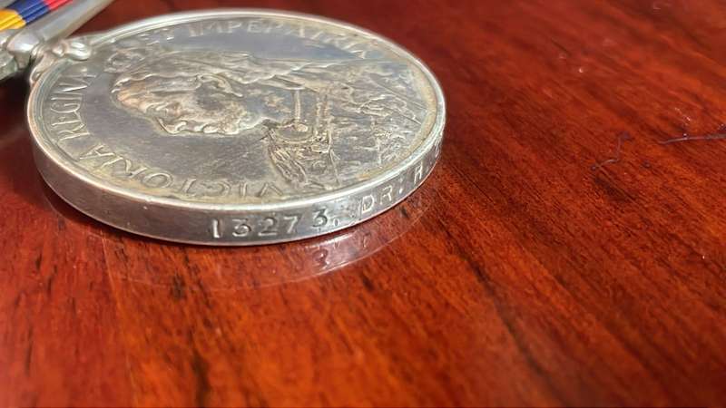 a Queen South Africa Medal QSA - DR. H. Crummett A.S.C. (Ghost Dates)