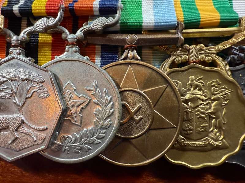 SADF Border War 7 medal group - full size + miniatures - South African Defence Force Good Service Me