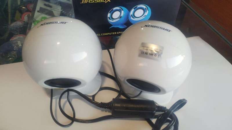 BASSBOX 2.0 Channel Computer SpeakerSpherical Design (White)