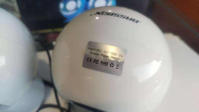 BASSBOX 2.0 Channel Computer SpeakerSpherical Design (White)